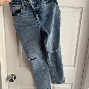 Time and Tru Distressed Blue Ankle Jeans